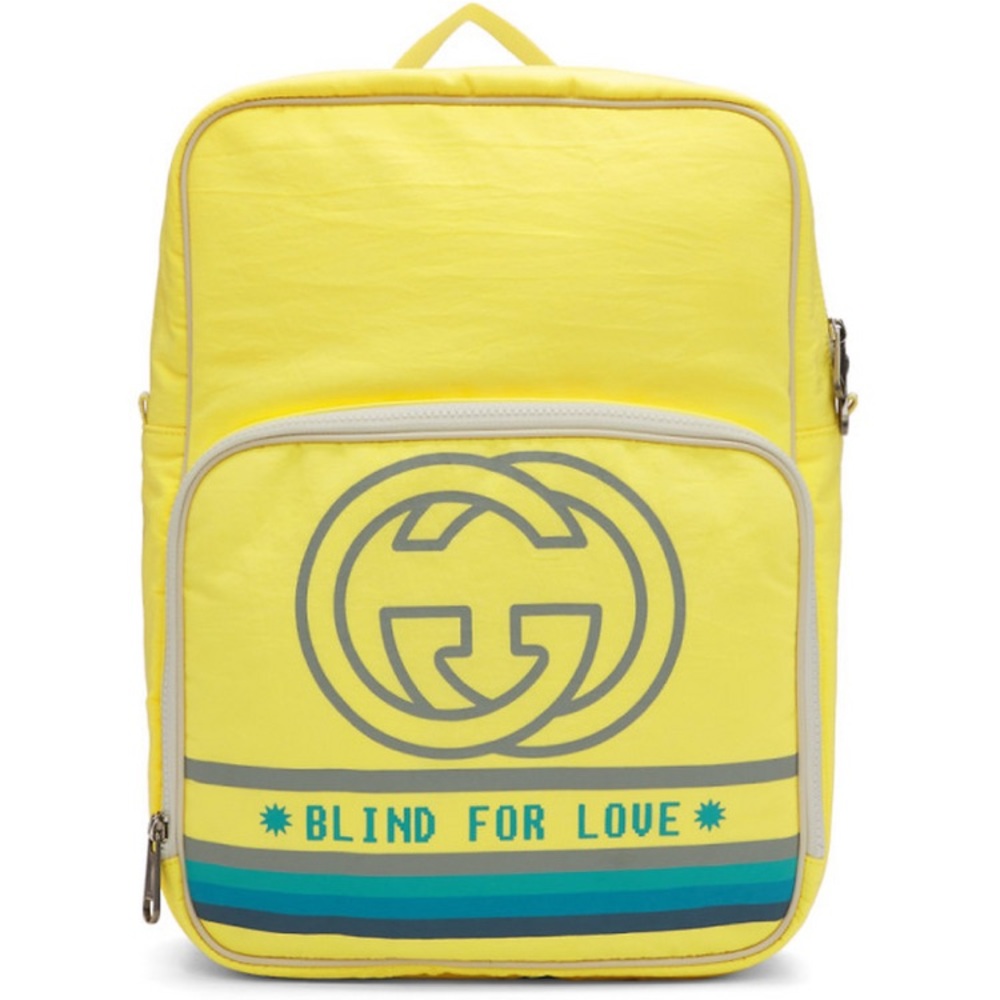 ✨NEW✨ GUCCI Yellow Medium Blind For Love Backpack